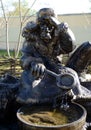 Sculpture `Grandfather Shchukar` in the square of the hospital Ã¢ââ 1 of Volgodonsk.